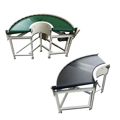 Heat Resistant 2022 Curve PVC High Quality 90 Degree Powered Rotating Belt Conveyor